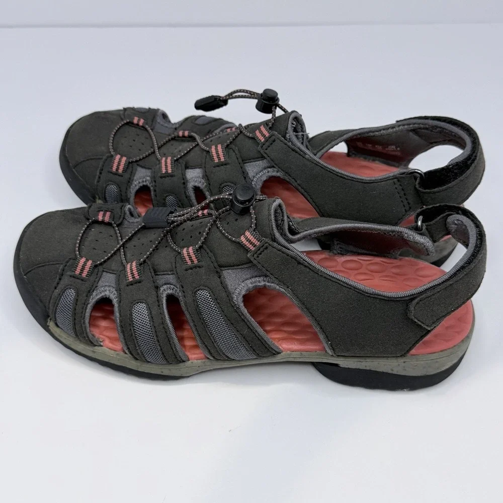 Clarks Tuvia Melon Fisherman Trail Sandals (26108429) Size: 9 Gray+pink Hiking